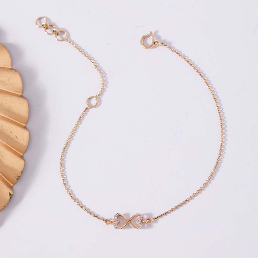 Twain Heart Diamond Bracelet
