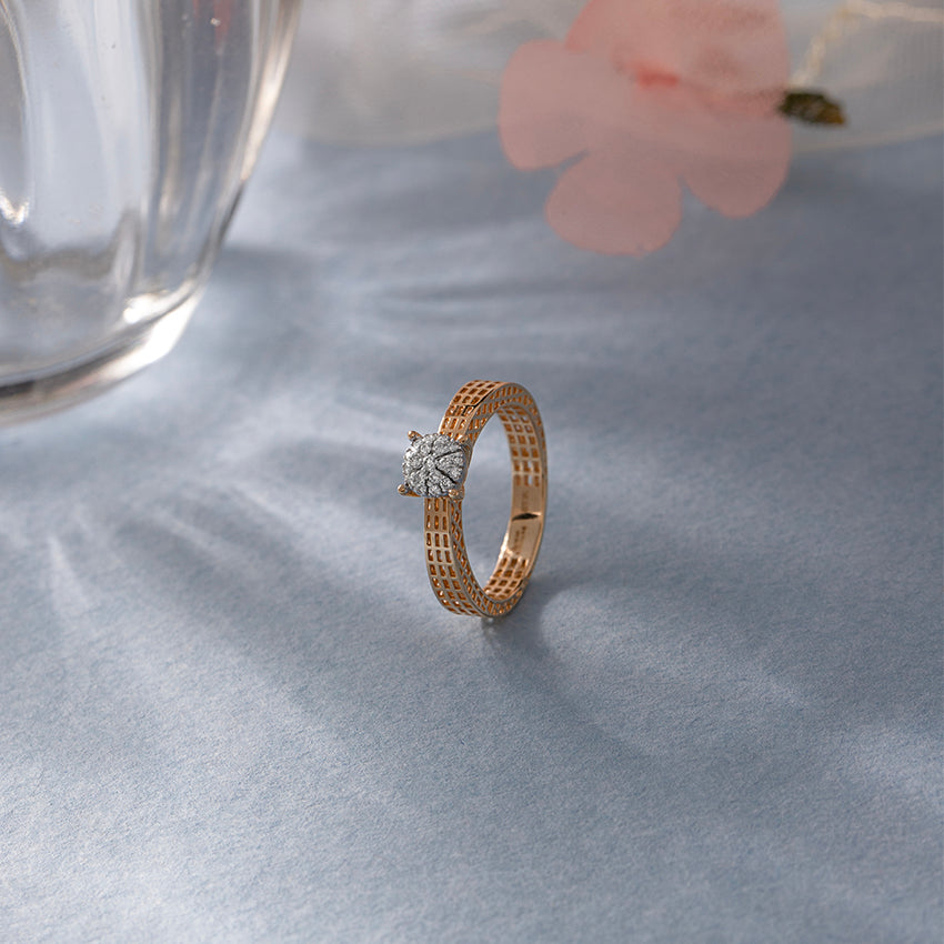 Mesh Cluster Diamond Ring