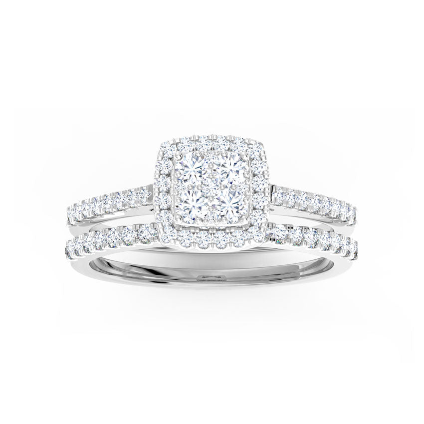 Flickering Diamond Bridal Ring Set