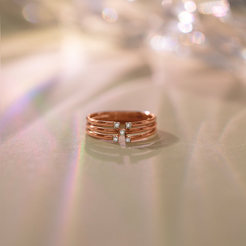 Triune Sparkle Diamond Ring