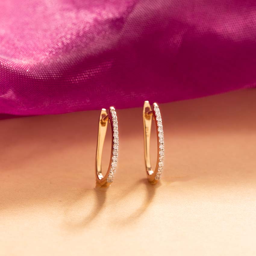 Scarlett Sparkle Diamond Hoop Earrings