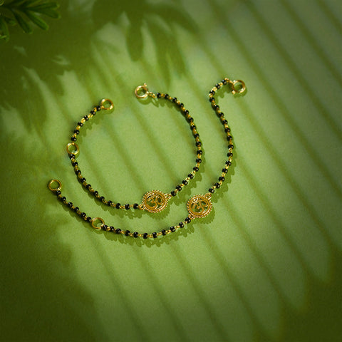 Om Baby Nazaria Gold Bracelet Set of 2