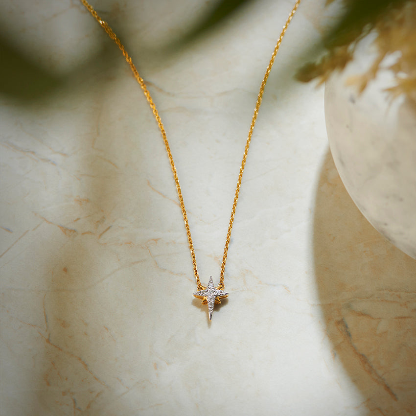 Northern Diamond Star Necklace