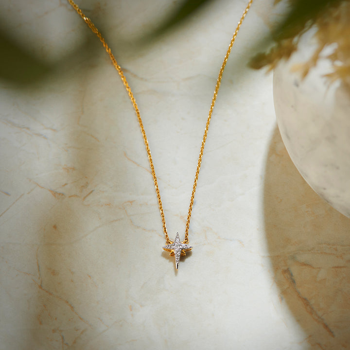Northern Diamond Star Necklace