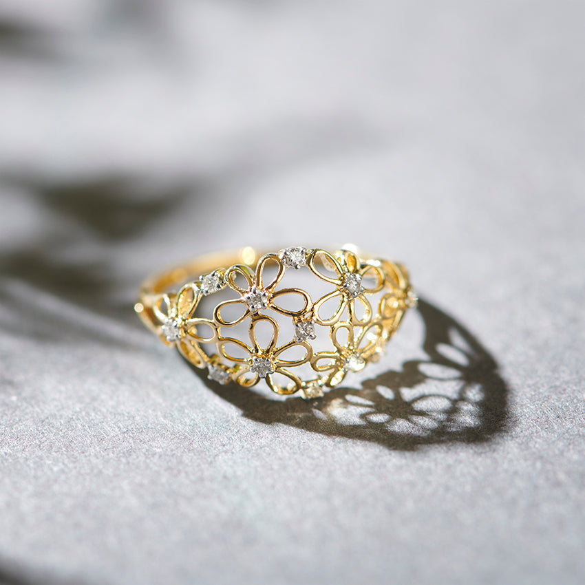 Millie Floral Diamond Band