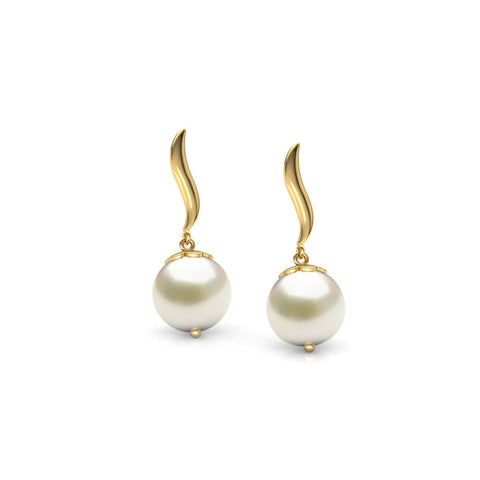Snow Drop Pearl Drop Earrings