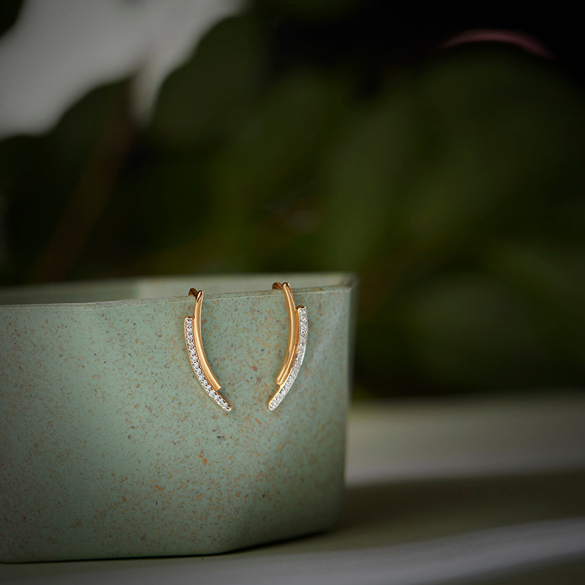 Curvy Flap Diamond Ear Cuffs