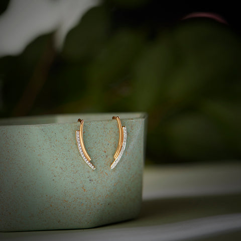 Curvy Flap Diamond Ear Cuffs