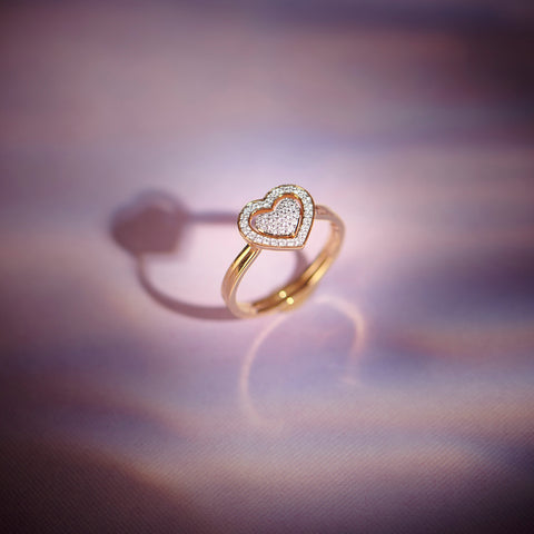 Tyra Heart Ripple 3 in 1 Diamond Ring