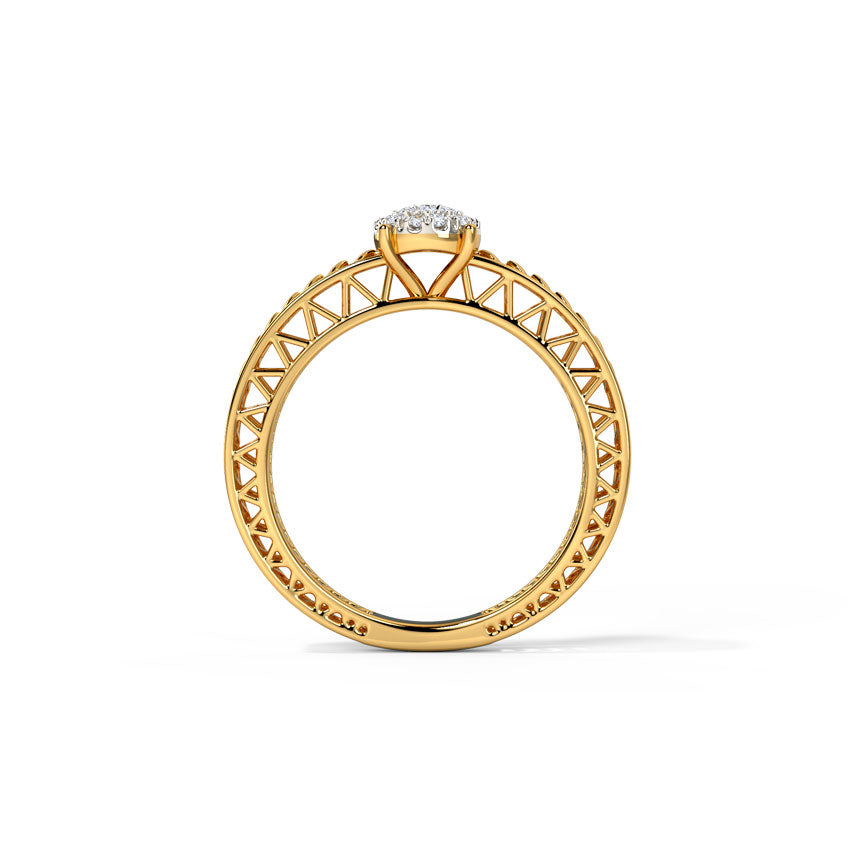 Chevron Mesh Diamond Ring