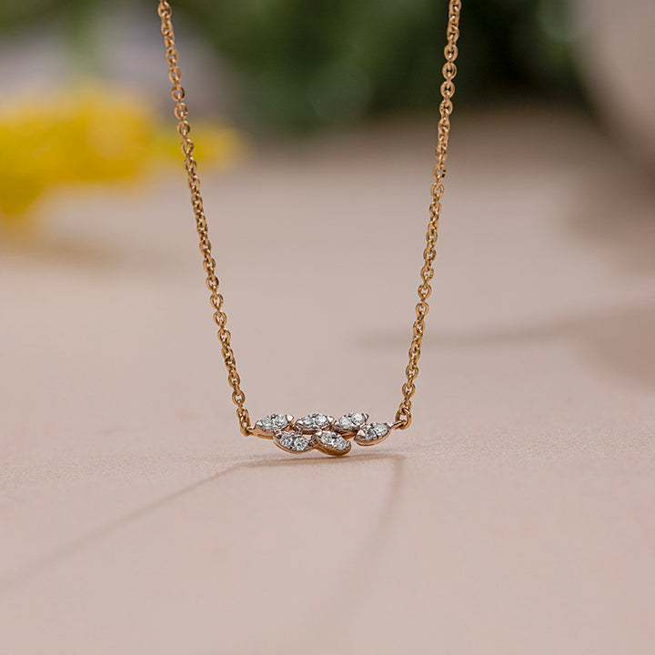 Petals Cluster Diamond Necklace