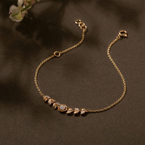 Wondrous Leafy Diamond Bracelet
