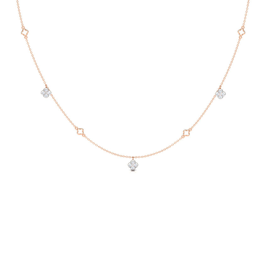 Floret Fine Line Diamond Necklace