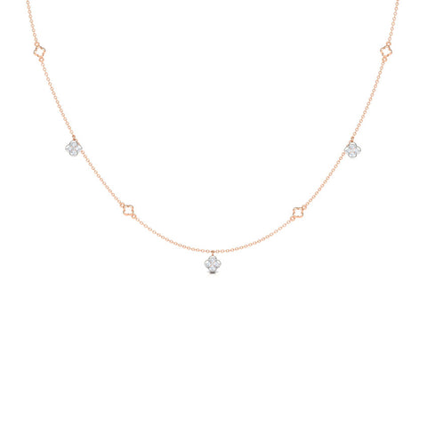 Floret Fine Line Diamond Necklace