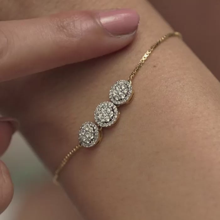 Ahana Seven Stone Adjustable Diamond Bracelet