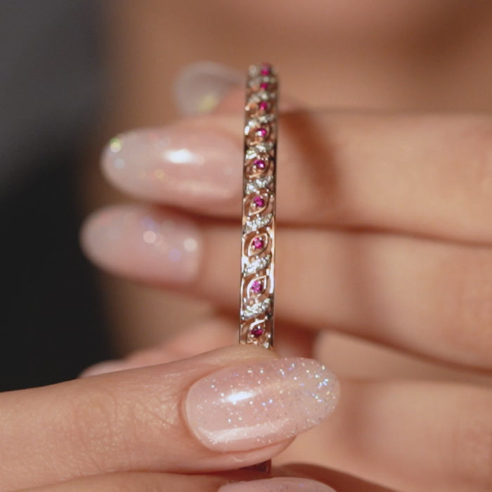 Radiant Trellis Diamond Bangle