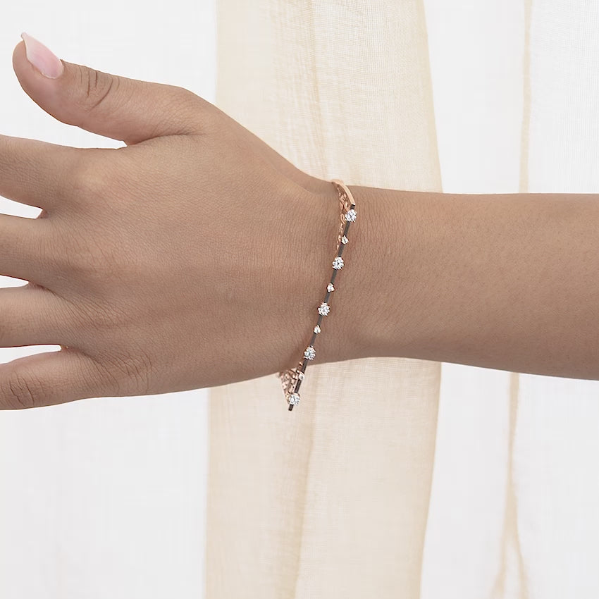 Dazzling Knit Diamond Bangle