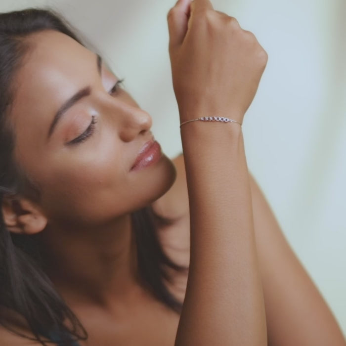 Link Adjustable Diamond Bracelet