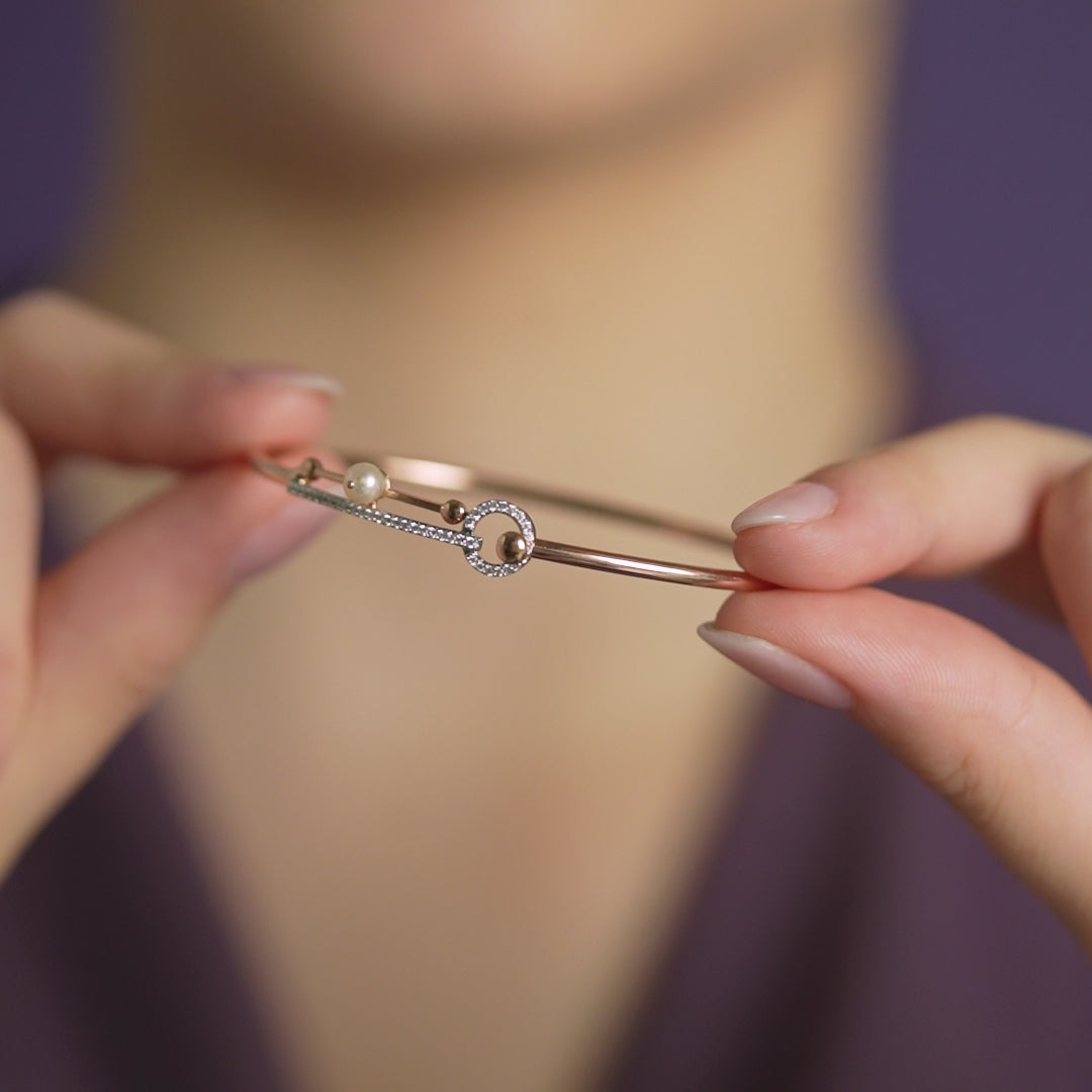 Lily Diamond Tube Bracelet