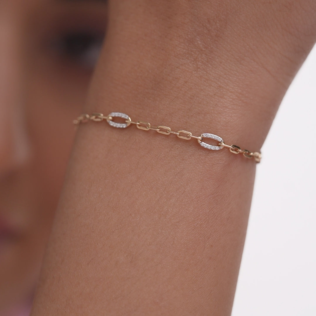 Oval Diamond Tennis Bracelet