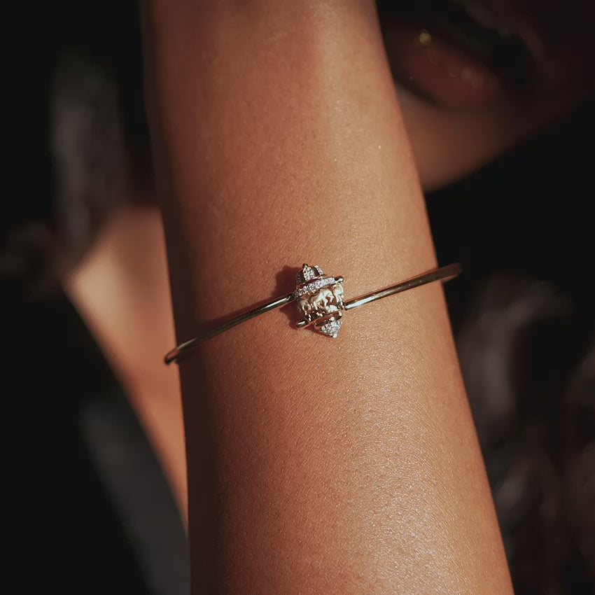 Tusked Treasure Diamond Flexible Bracelet