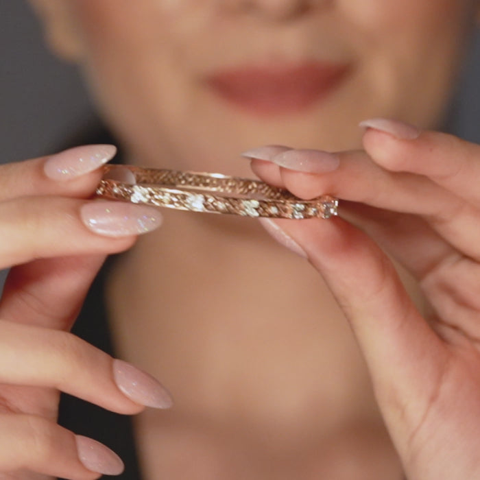 Lattice Lustre Diamond Bangle