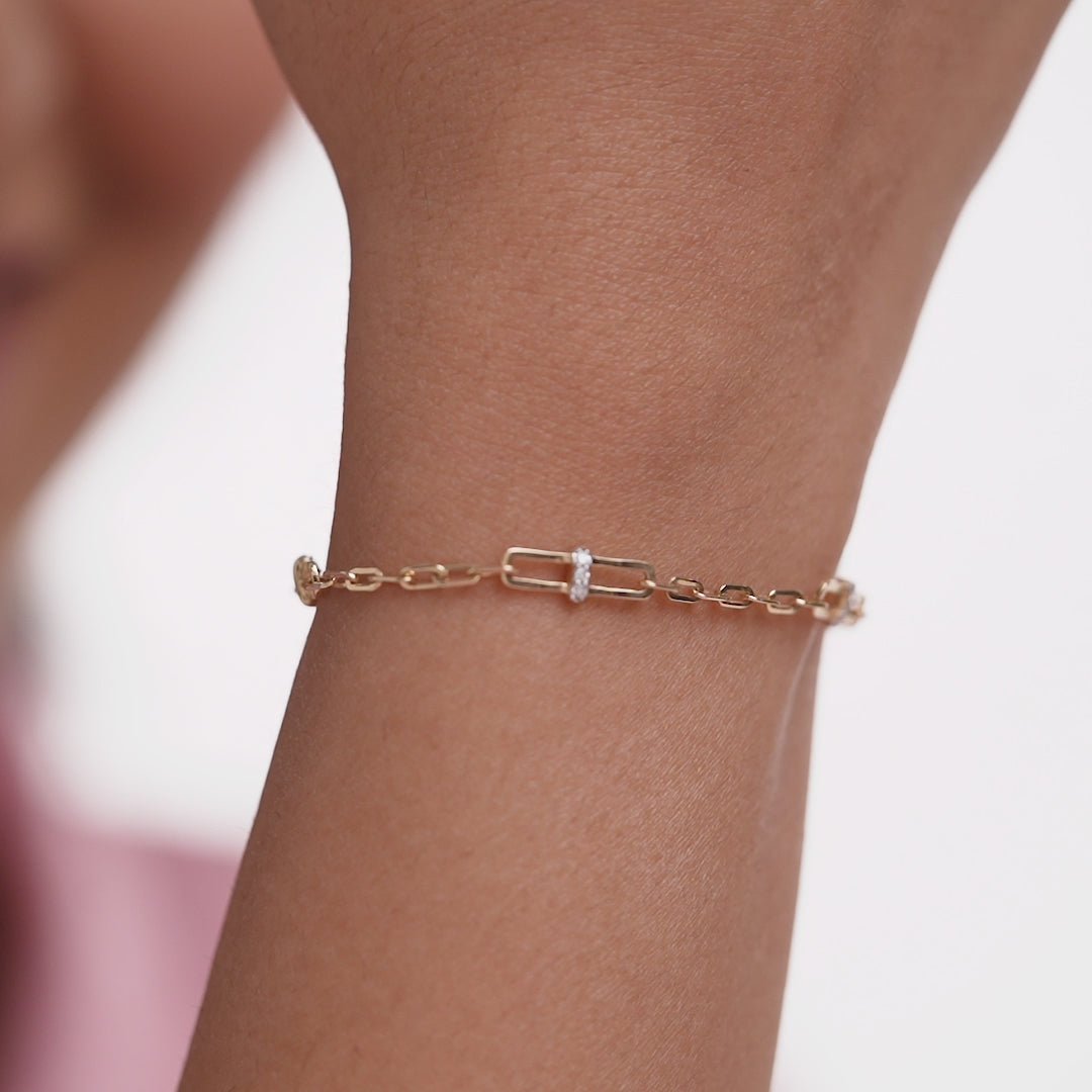 Cuban Chain Diamond Tennis Bracelet