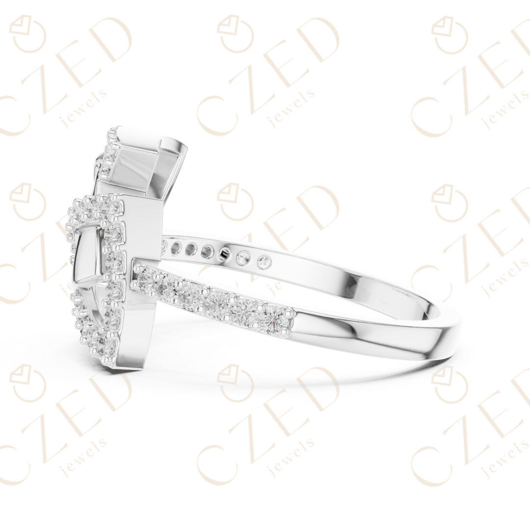 Round Cut Diamond Interlocking Infinity Twist Fashion Ring