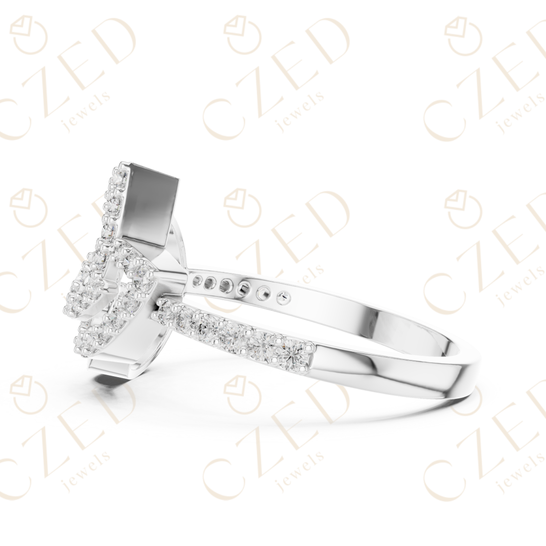 Intertwined Round Cut Diamond Pavé Infinity Fashion Ring