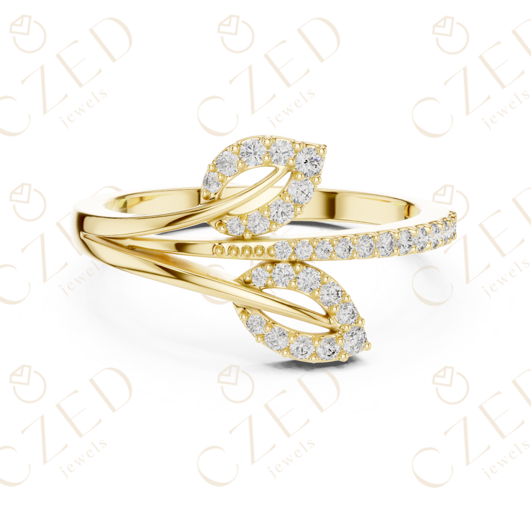 Round Cut Diamond Interlocking Infinity Twist Fashion Ring