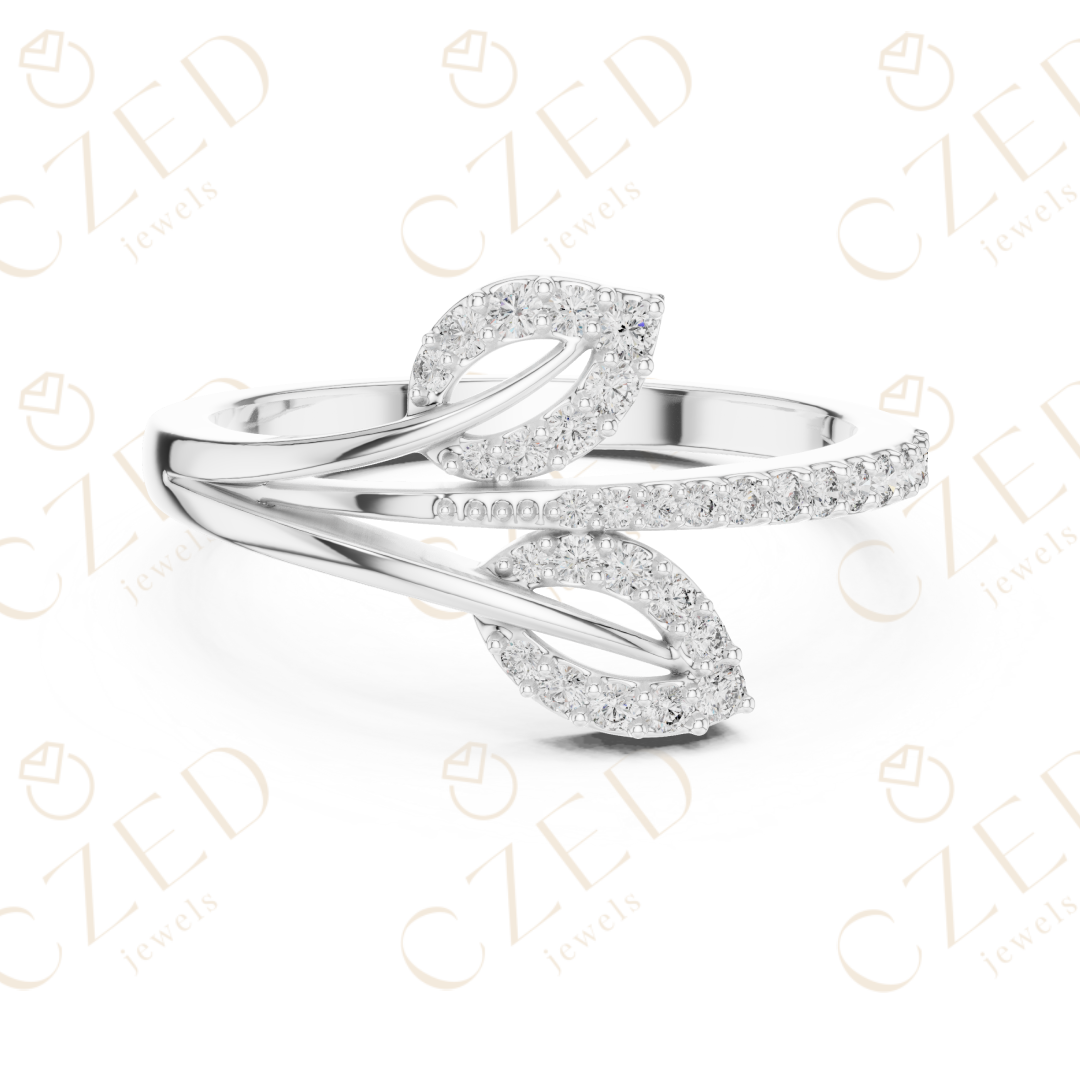 Round Cut Diamond Interlocking Infinity Twist Fashion Ring