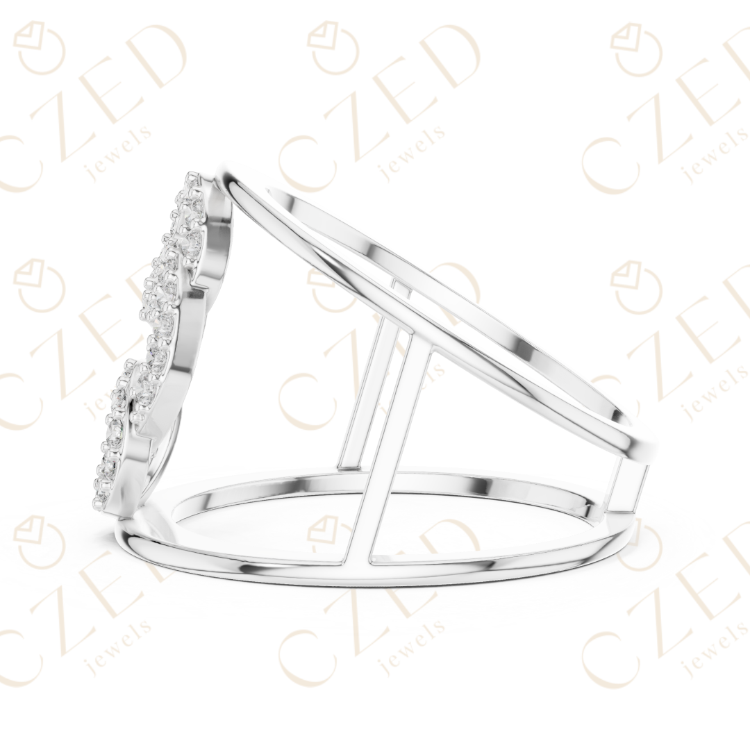 Round Cut Diamond Interlocking Infinity Fashion Ring