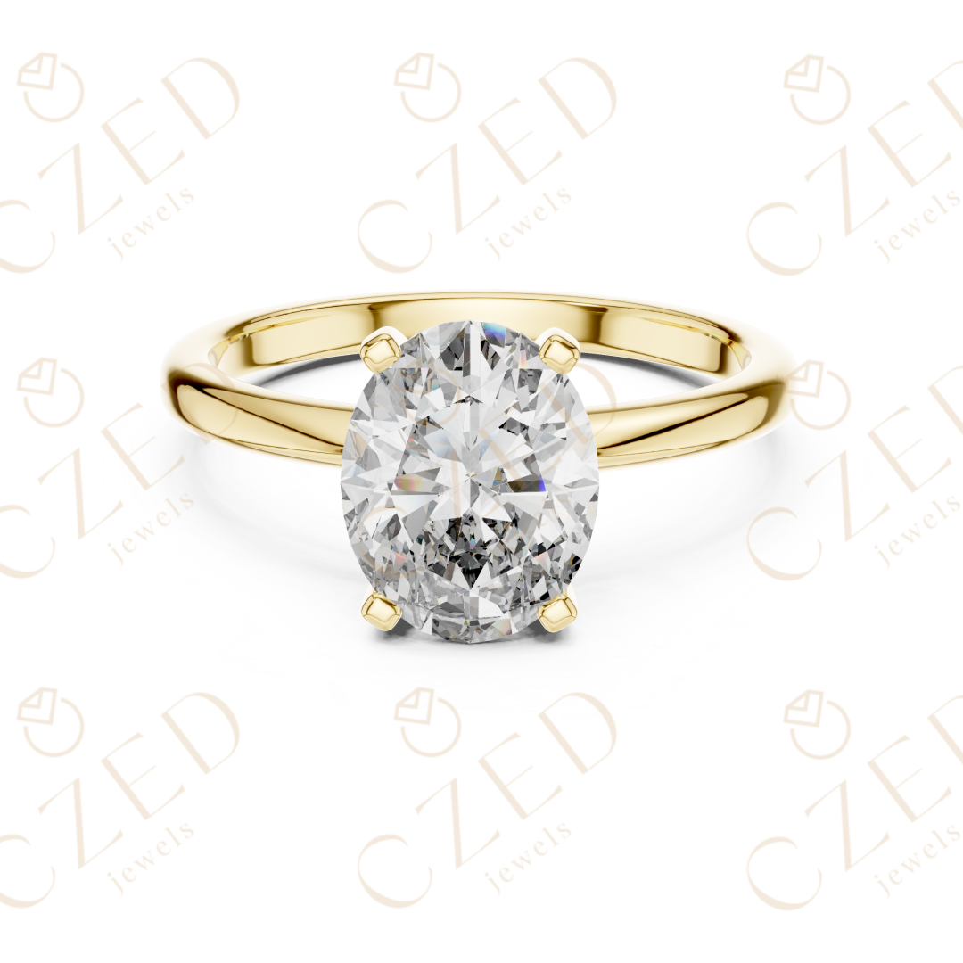 Oval Cut Solitaire Diamond Engagement Ring