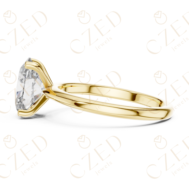 Oval Cut Solitaire Diamond Engagement Ring