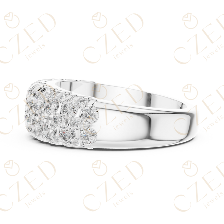 Diamond bangle with sparkling pavé detail.