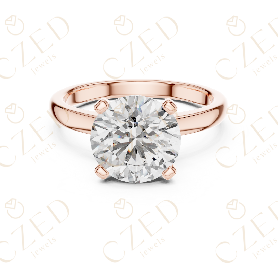 Round Cut Diamond Solitaire Engagement Ring