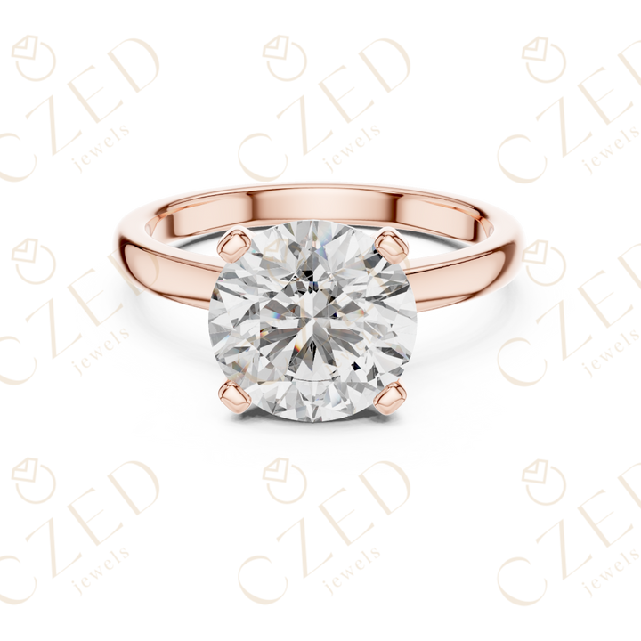 Round Cut Diamond Solitaire Engagement Ring