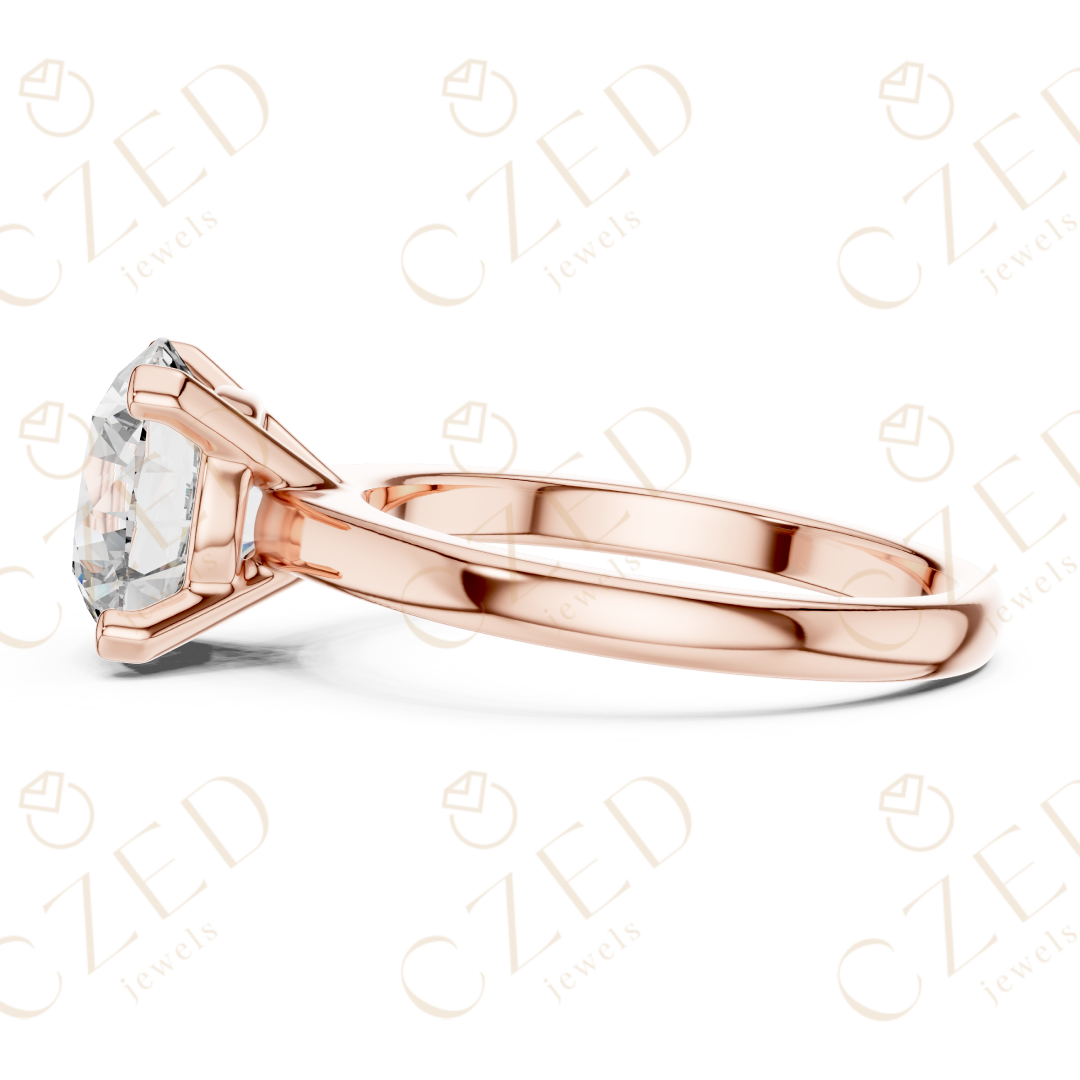 Round Cut Diamond Solitaire Engagement Ring