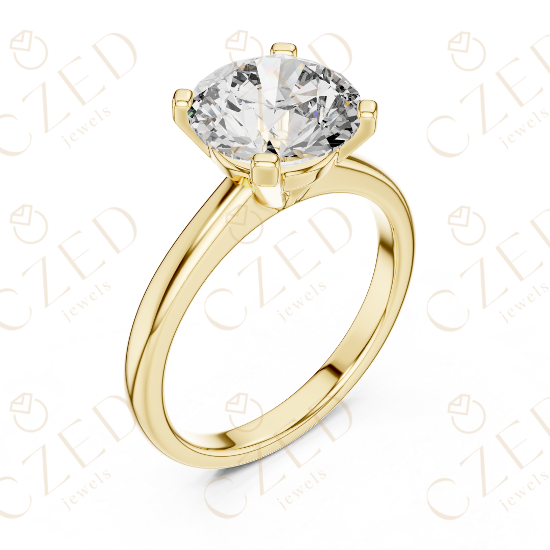 Round Cut Diamond Solitaire Engagement Ring