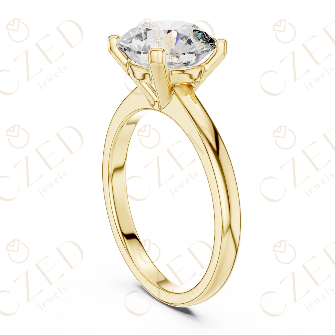 Round Cut Diamond Solitaire Engagement Ring