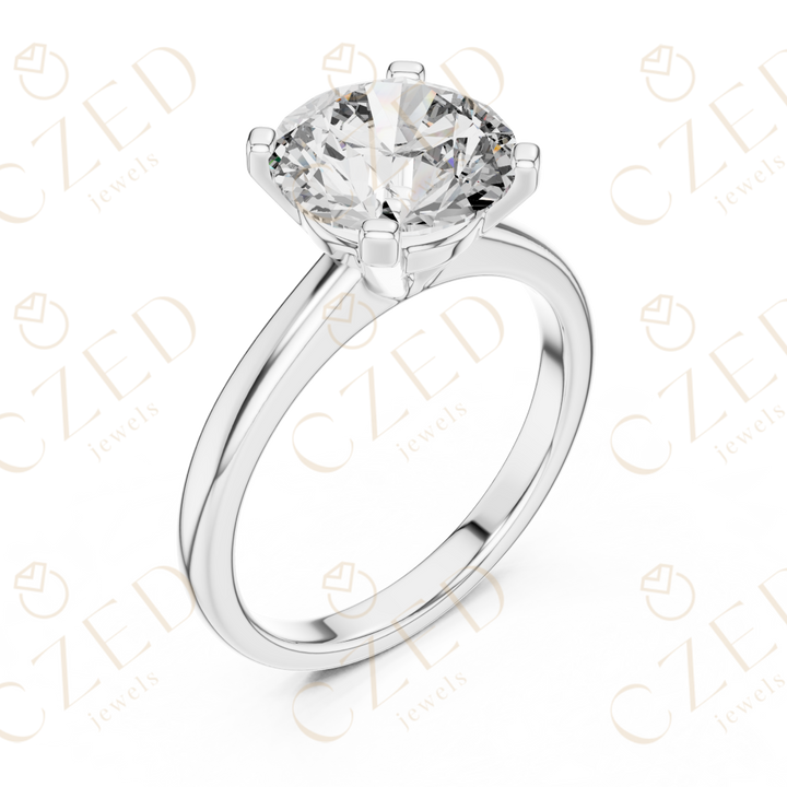 Round Cut Diamond Solitaire Engagement Ring