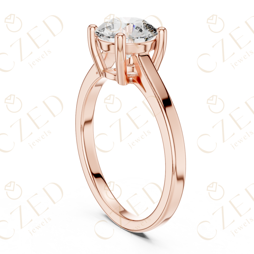 Round Cut Diamond Solitaire Ring