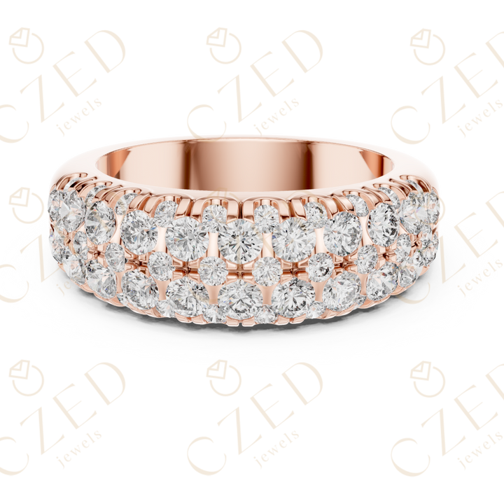 Diamond choker necklace with shimmering stones.