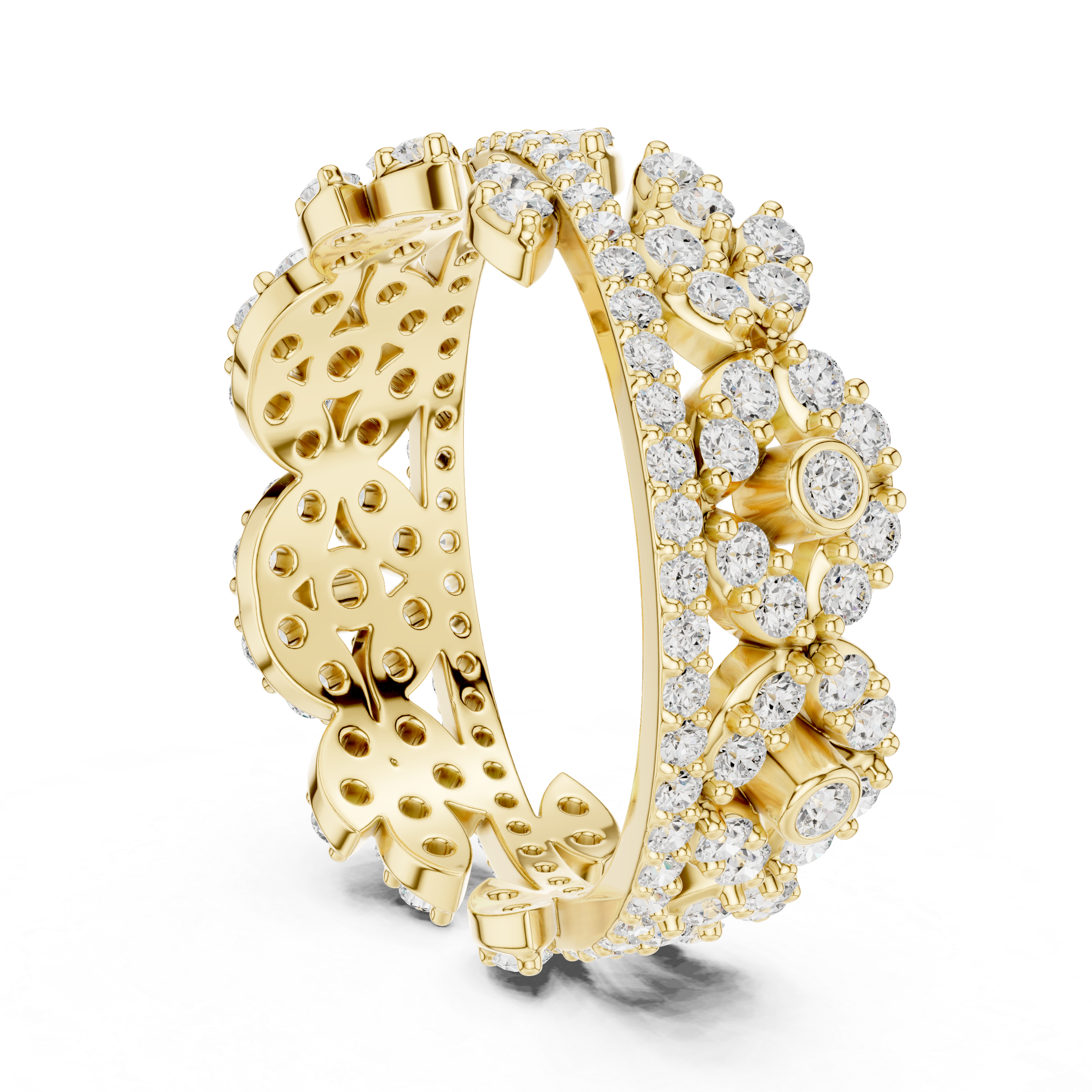Luxury diamond stud earrings featuring brilliant-cut stones.